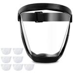 Black Full Face Protective Face Shield Clear Anti Fog Face Shield High