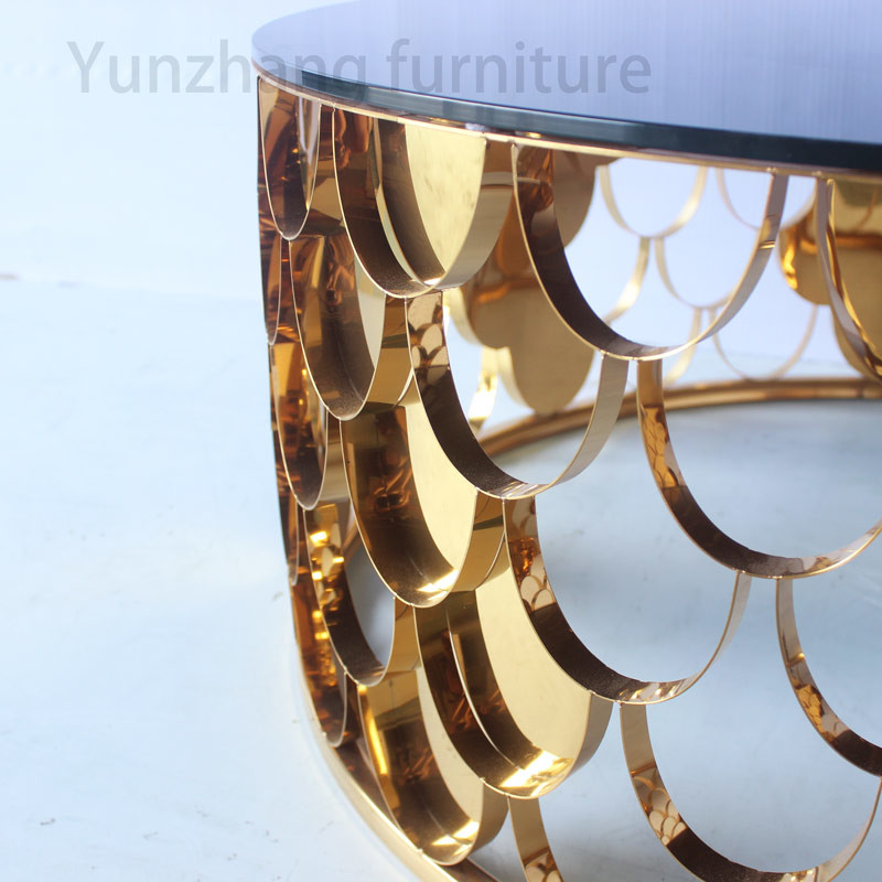 Advanced Scale Coffee Table , Coffee Center Table With Tempered Mirror Glass
