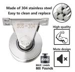 Wall-Mounted Ceiling Lift Pulley Stainless Steel V-grooved Roller Pulley