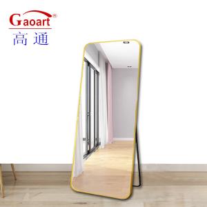 China Contemporary Design Style Floor Length Full Arch Gold Wall Mirror for Home Decoration factory