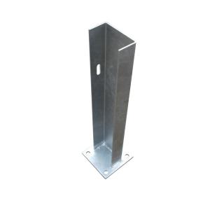 China Crowd Control Barrier Fence Galvanized Metal Flange Posts for Durable Protection factory