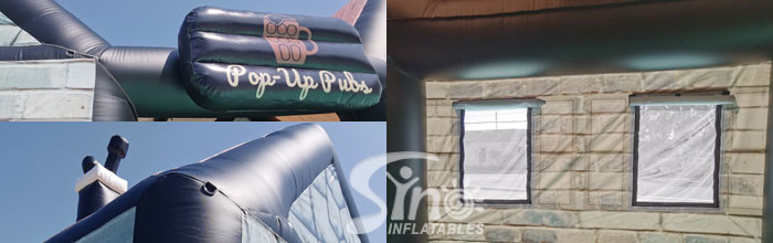 11x6m Custom Gaint Outdoor Pop Up Irish Inflatable Pub Tent With Complete Digital Printing For Sale