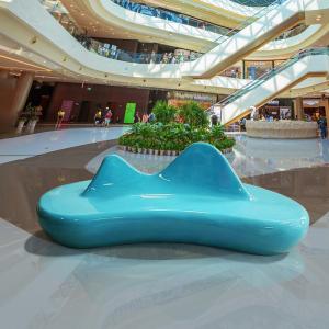 China Custom Commercial Hall Lounge Public Sofa Chair Undertake Fiberglass Projects factory