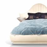 King Size Luxury Modern Bedroom Bed Solid Wood Frame Stainless Steel Leg