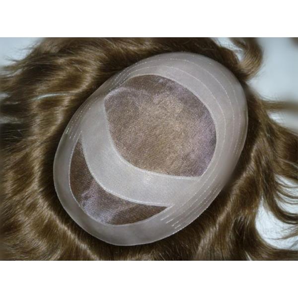 Natural Looking Men'S Toupee Men Hair Wig With Clips Attachment