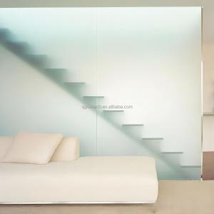 China Hospital Hall Partition Decoration Obscure Acid Etched Frosted Glass for Shower Door factory