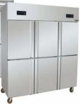 Stainless Steel Six Door Double Temperature Freezer Large Capacity