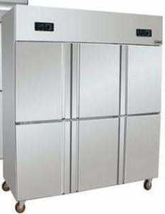 China Stainless Steel Six Door Double Temperature Freezer Large Capacity factory