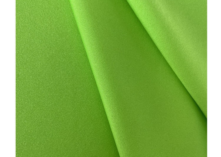 Green Shiny Recycled Lycra Nylon Spandex Fabric 4 Way Stretch For Swimwear