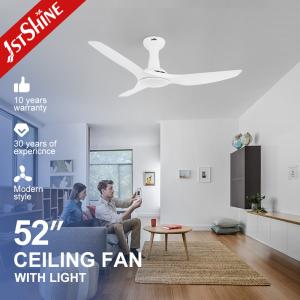 China 52 Inch DC Motor Energy-Saving Luxury White LED Light Ceiling Fan with Light 5 Speed factory