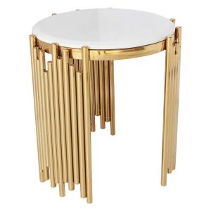China Light Luxury Round Side Table Living Room Furniture Round Tubular factory