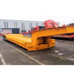 2 Line 4 Axle Low Bed Trailer 80-120ton Detachable Gooseneck Semi Truck Lowboy