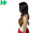 Black T Brown Long Synthetic Wigs Natural Curly Bang Side Wigs For Women