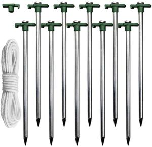 China Non Rust Galvanized Steel Pop Up Canopy Tent Stakes 10Pcs Pack factory