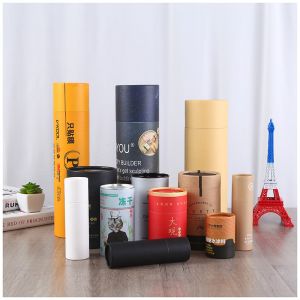 Recyclable Paper Composite Cans Satin Fabric Lining Multifeature