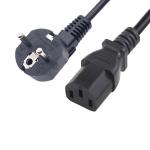 KC Korea Power Cable , 16A 250V C5 C13 3 Pin Plug Extension Laptop Power Cable