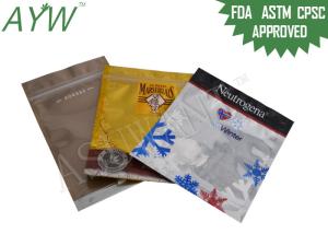 China PVC Mylar Foil Mini Pouches Zipper For Korean Cosmetic Facial Mask Storage factory