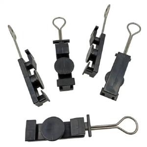 China XS-TCPC02 Black Fiber Tension Clamp for Stainless Steel Wire Anchor Joint in FTTH factory