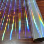 Eye Catching Holographic PET Film , Transparent Holographic Adhesive Film