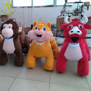 China Hansel kids amusement motorized plush electric mountables riding animals factory