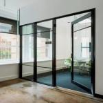 Insect Screen Aluminum Swing Door with Double Tempered Clear Glazing and