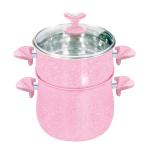 7pcs Aluminum Cooking Pot Set Marble Coating Induction