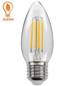 China C35 4W led filament bulb 220-240V E27 led filament candelabra bulb factory