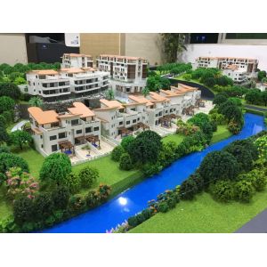 1 / 100 Scale Architecture House Model Abs / Arylic Plastic Material 2 * 1 . 8M