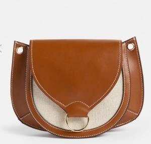 China 35cm 15cm Female Crossbody Bag PU Vintage Leather Saddle Bag factory
