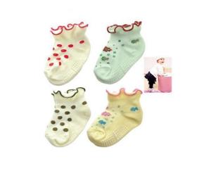 China Embroidery Knitted Bamboo Cute Cotton Anti-Slip Baby Sock factory