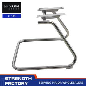 China Chrome plating Office Chair Metal Frame Electroplated / Black Bow Frame factory