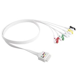 China GE Multi-Link Disposable ECG Leadwires Set 5 Lead ECG Lead wire Grabber Clip DLP-05BD-40AM-0100 factory