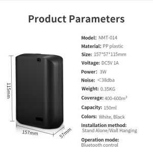 HOMEFISH 150ml Scent Diffuser Machine No Water Aroma Diffuser DC5V