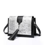 Cowhide Designer Handbags Women's Bags with Tassel Real Leather Shoulder Bags