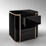 Ornate 450mm Modern Drawer Nightstand 0.55m Contemporary Side Table Bedroom