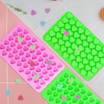 Silicone Mini Heart 55-Cavity Molds For Baking, Heart Shape Ice Cube Candy