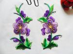 Apparel Accessories Red Rose Embroidery Lace Applique Hot Fix Motif