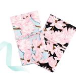 Pink Flower Print Travel Cotton Organizer Cosmetic Bag