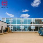 Zontop Luxury Modern Glass Curtain Container House Prefab Houses 4 Bedrooms
