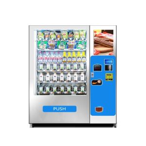 China Automatic Security Beer SnackFood / Bento Vending Machine With Microwave Heating Function factory