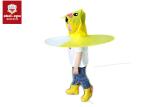 Cute Poncho Childrens Waterproof Raincoats Yellow Duck Single Person PVC/EVA