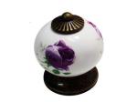 Diameter 33mm Round Ceramic Wardrobe Door Knobs Gold Plated Rose Pattern