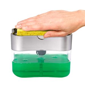 Space Saving 385ml 2in1 Foaming Liquid Soap Dispenser