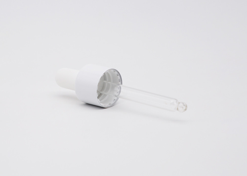 Threaded 18/410 White Essential Oil Dropper Bottle Tops