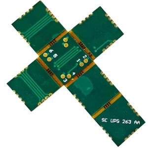 China 4L Rigid Flex PCB Half Hole ENIG 0.7mm Green Cover Film White factory