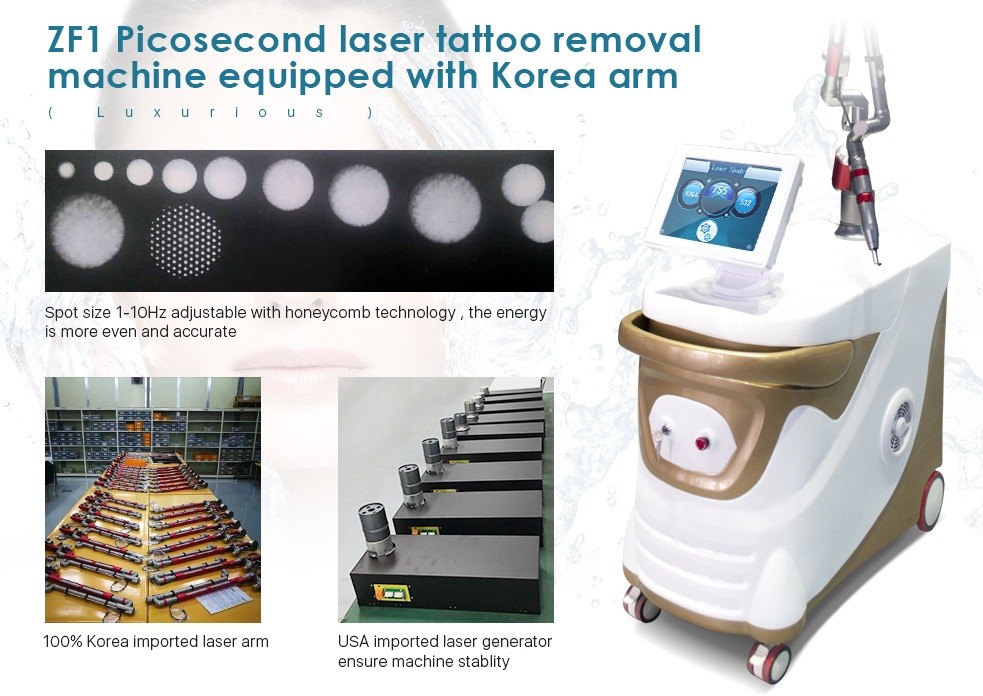 13 Language Picosecond Nd Yag Laser Tattoo Removal Equipment FDA Certificate