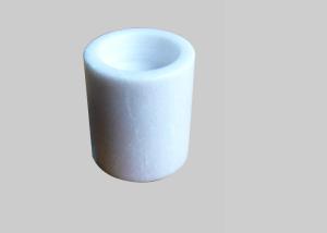 China White Marble Stone Tealight Candle Holders Round Shape For Home Decoration factory