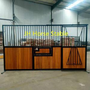 China Custom-made Economical Horse Stall Panels with V-Yoke Window Sliding Door factory
