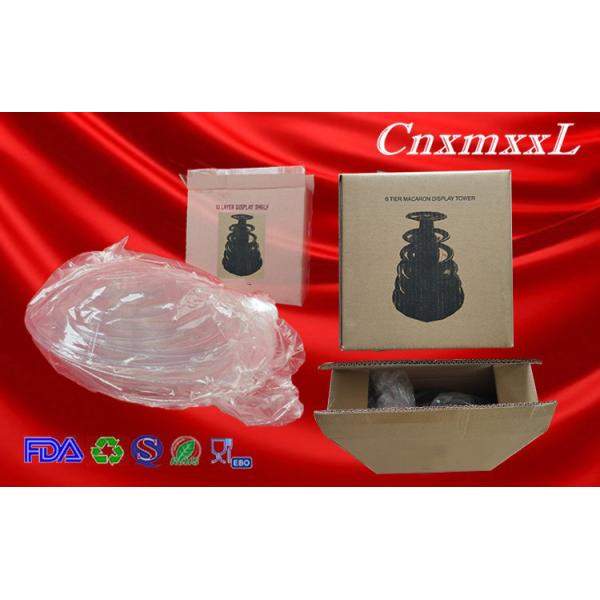APET Blister 5 Tier Macaron Stand Laduree Macaron Display Tower