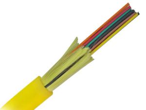 China GJFJV Indoor 12 Core Single Mode Fiber Optic Break Out Cable with Strengthened Buffer factory